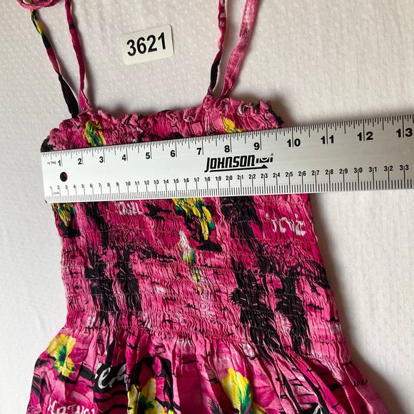 Unity Trading Hawaii Women Dress size S Sleeveless KneeLength AlohaTropical Pink - Picture 2 of 7